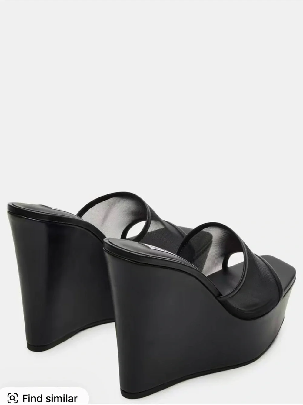 NIB Steve Madden AYANA BLACK LEATHER PLATFORMS